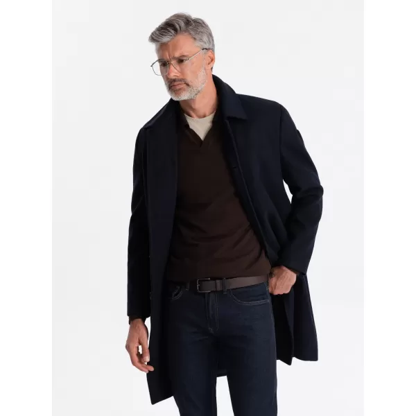  Pánsky kabát OMBRE om-kowc-0106 NAVY BLUE 