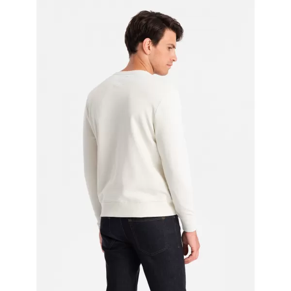  Pánska mikina OMBRE OM-SSNZ-0136 KRÉM 