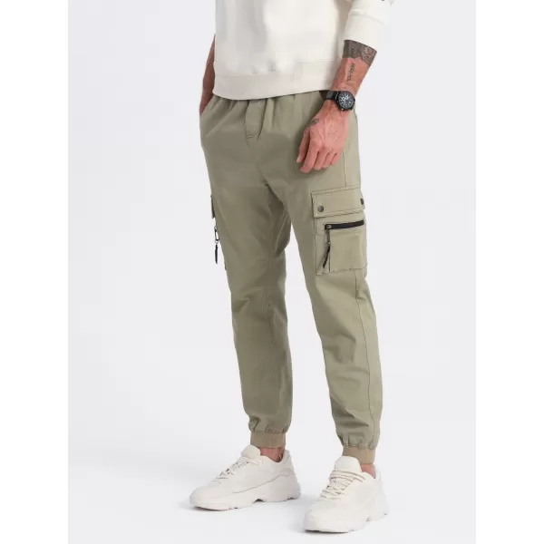  Pánske nohavice OMBRE om-pajo-0125 khaki 