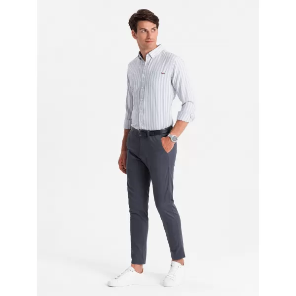  Pánska košeľa OMBRE om-shos-0171 šedá 