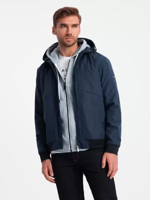 Pánska bunda OMBRE om-janp-0149 NAVY MRUE