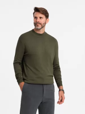 Pánsky sveter OMBRE OM-SWTN-0100 KAKI