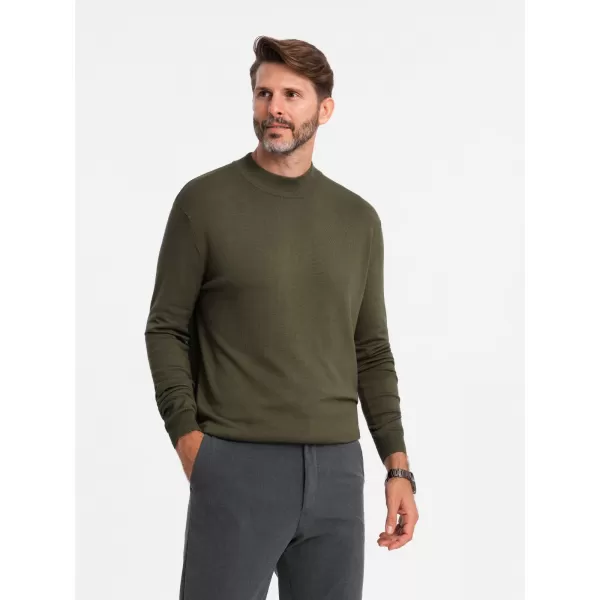  Pánsky sveter OMBRE OM-SWTN-0100 KAKI 