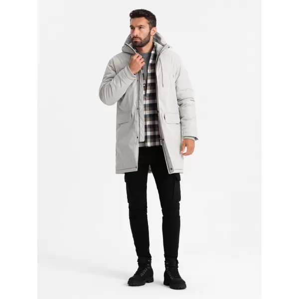  Pánska bunda OMBRE om-jalj-0166 krém 