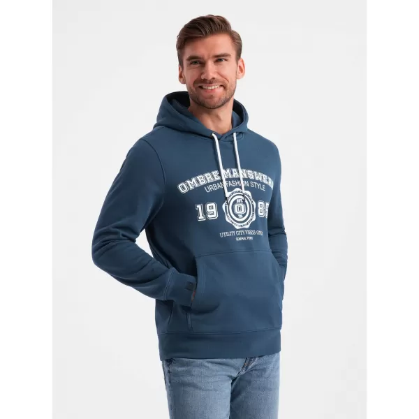  Pánska mikina OMBRE OM-SSPS-0143 NAVY MODRÉ 