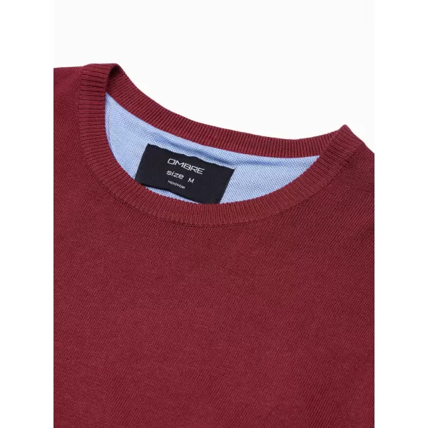  Pánsky sveter OMBRE om-swbs-0106 Burgundsko 