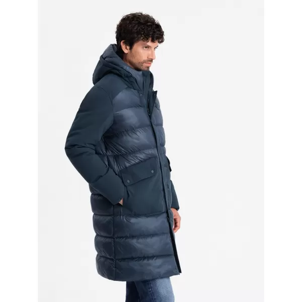  Pánska bunda OMBRE om-jalj-0165 NAVY MRUE 