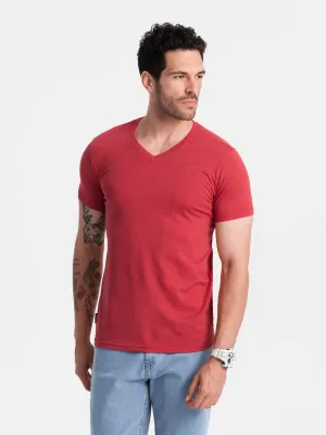 Pánske tričko OMBRE om-tsbs-0145 Red Melange