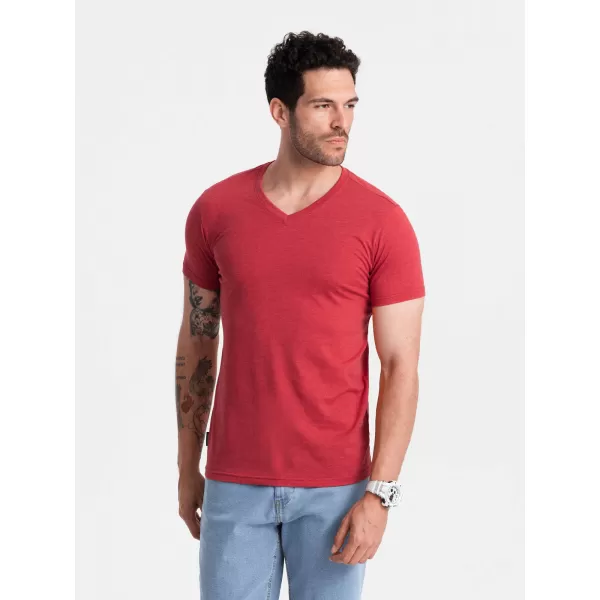  Pánske tričko OMBRE om-tsbs-0145 Red Melange 