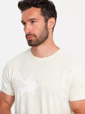 Pánske tričko OMBRE OM-TSFP-0184 KRÉM