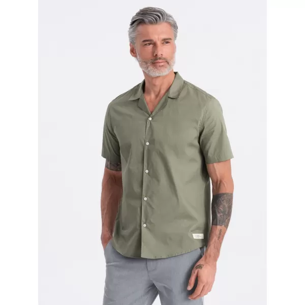  Pánska košeľa OMBRE om-shss-0168 khaki 