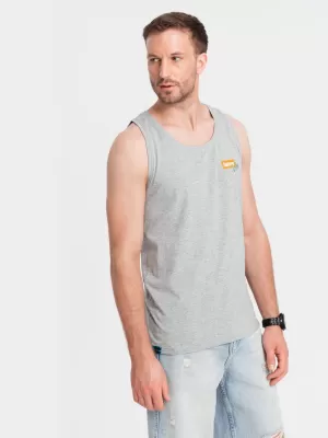 Pánske tielko OMBRE OM-TSTT-0191 GREY MELANGE