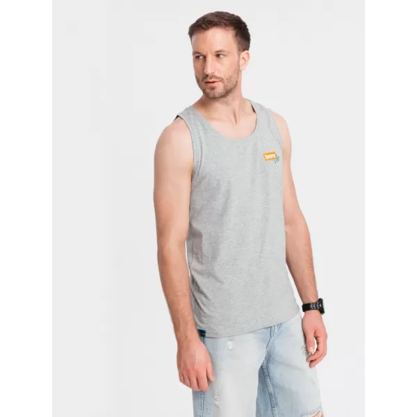  Pánske tielko OMBRE OM-TSTT-0191 GREY MELANGE 