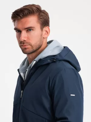 Pánska bunda OMBRE om-janp-0149 NAVY MRUE
