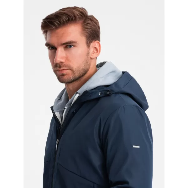  Pánska bunda OMBRE om-janp-0149 NAVY MRUE 