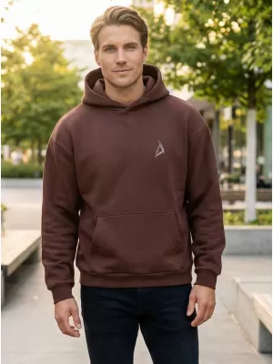 Pánska mikina ALTISPORT BYB/ALM002BY284 ČOKOLÁDOVO HNEDÁ