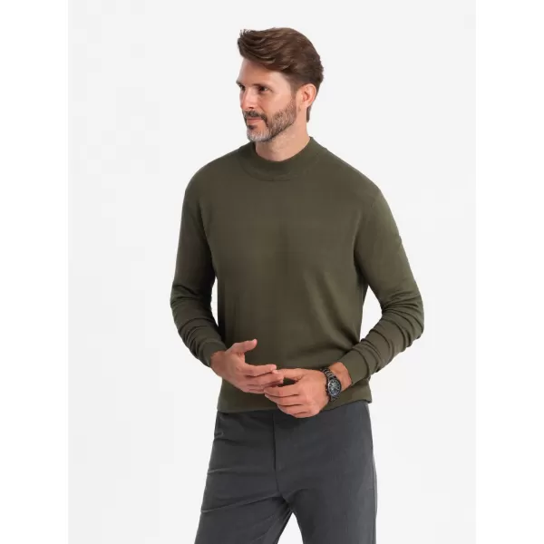  Pánsky sveter OMBRE OM-SWTN-0100 KAKI 