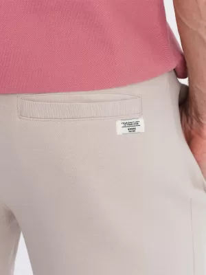 Pánske šortky OMBRE om-srbs-0139 ľahká béžová béžová