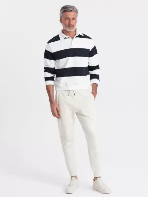 Pánske tepláky OMBRE om -pabs-0173 CREAM