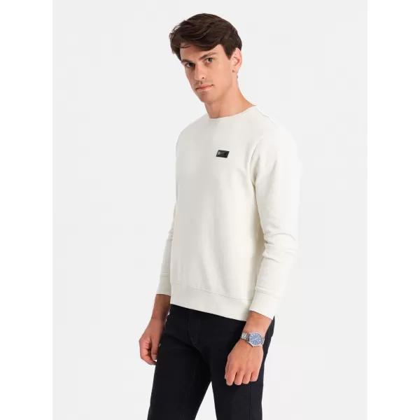  Pánska mikina OMBRE OM-SSNZ-0136 KRÉM 