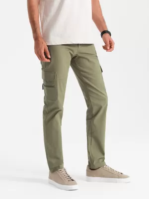 Pánske nohavice OMBRE om-pacg-0204 Olive