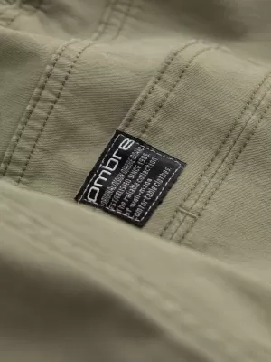 Pánske nohavice OMBRE om-pajo-0125 khaki