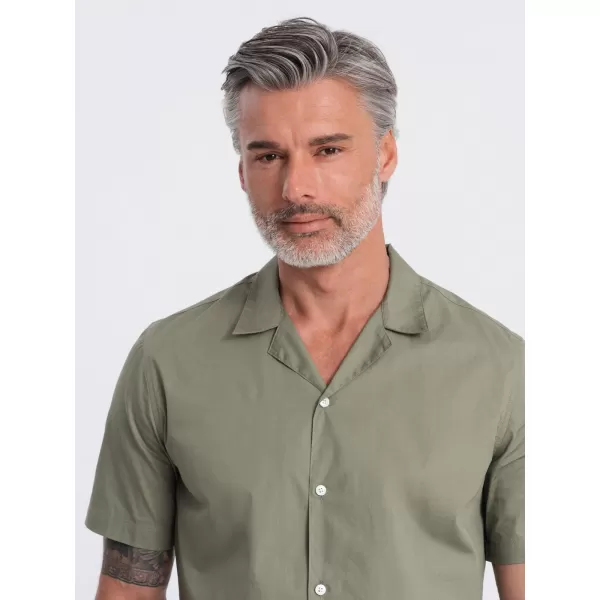  Pánska košeľa OMBRE om-shss-0168 khaki 
