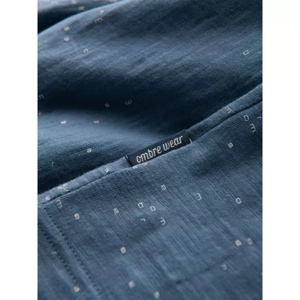  Pánske tričko OMBRE OM-TSFP-0179 Blue Denim 