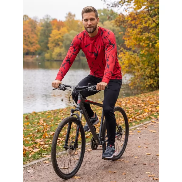  Prémiové pánske funkčné termo tričko s dlhým rukávom ALTISPORT VOJ/ALM052TER01 ČERVENÁ 