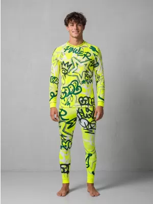 Prémiové pánske funkčné termo nohavice ALTISPORT VOJ/ALM054TER02 FLUORESCENČNÁ ZELENÁ