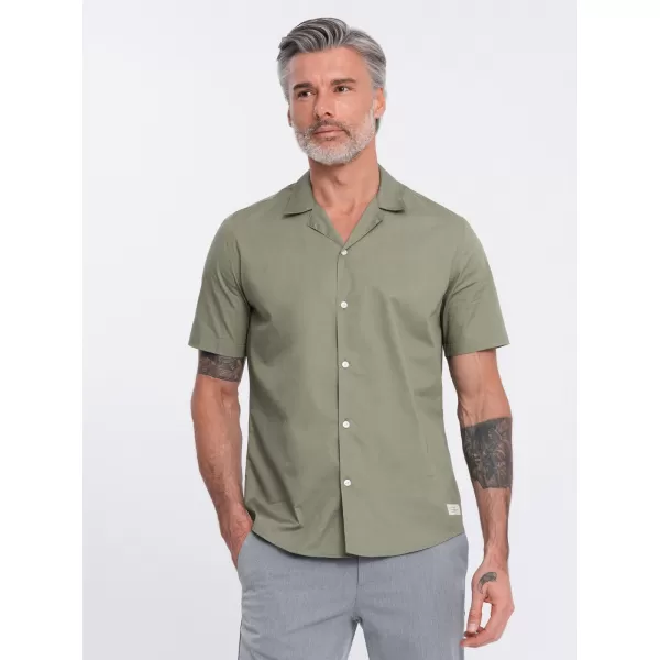  Pánska košeľa OMBRE om-shss-0168 khaki 