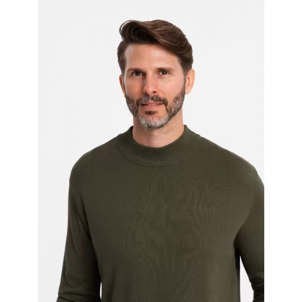  Pánsky sveter OMBRE OM-SWTN-0100 KAKI 