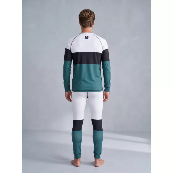 Prémiové pánske funkčné termo tričko s dlhým rukávom ALTISPORT VOJ/ALM051TER01 BIELA ZELENÁ 