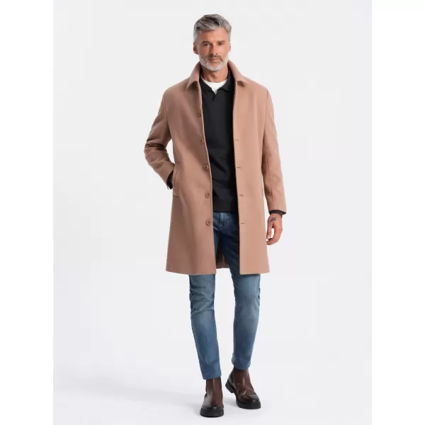  Pánsky kabát OMBRE om-cowc-0106 hnedá 
