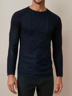 Pánsky sveter DSTREET wx2300 TMAVO MODRÁ
