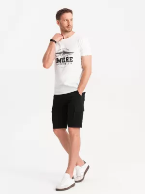 Pánske šortky OMBRE OM-SRCG-0133 ČIERNA