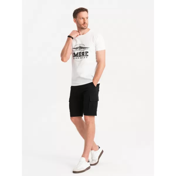  Pánske šortky OMBRE OM-SRCG-0133 ČIERNA 