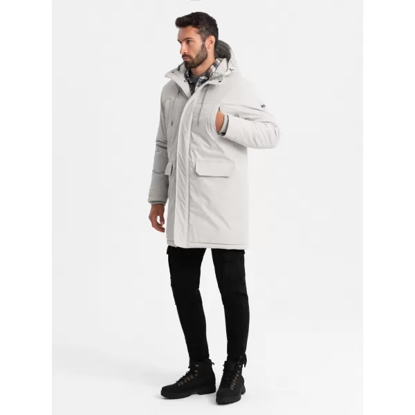  Pánska bunda OMBRE om-jalj-0166 krém 