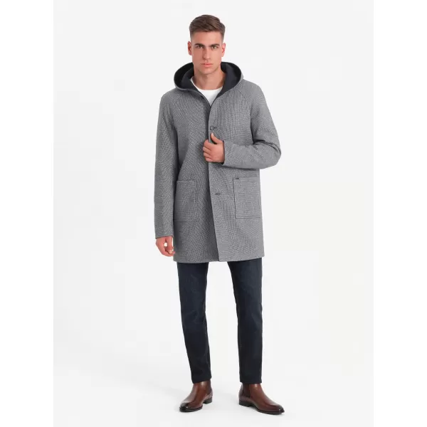  Pánsky kabát OMBRE Om-Cowc-0122 Navy modrá 