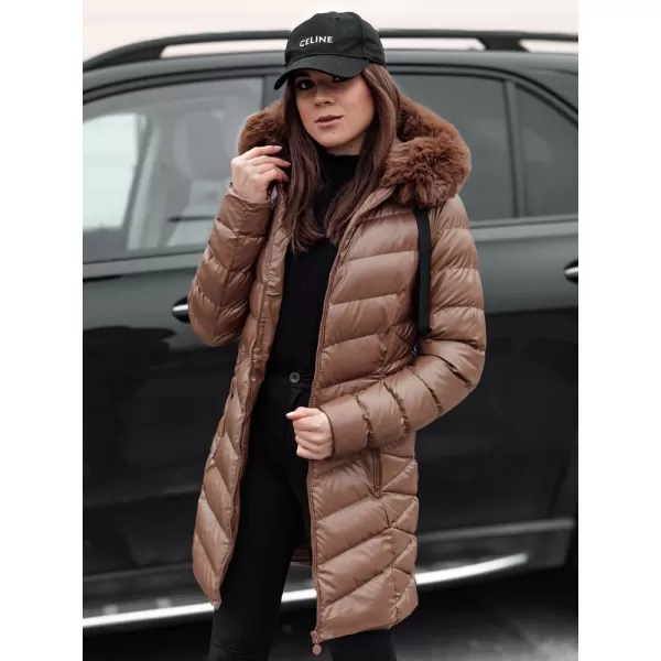  Dámsky kabát DSTREET CRYSTAL TY4774 KARAMEL 