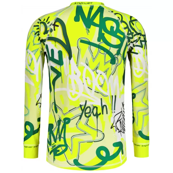  Prémiové pánske funkčné termo tričko s dlhým rukávom ALTISPORT VOJ/ALM054TER01 FLUORESCENČNÁ ZELENÁ 