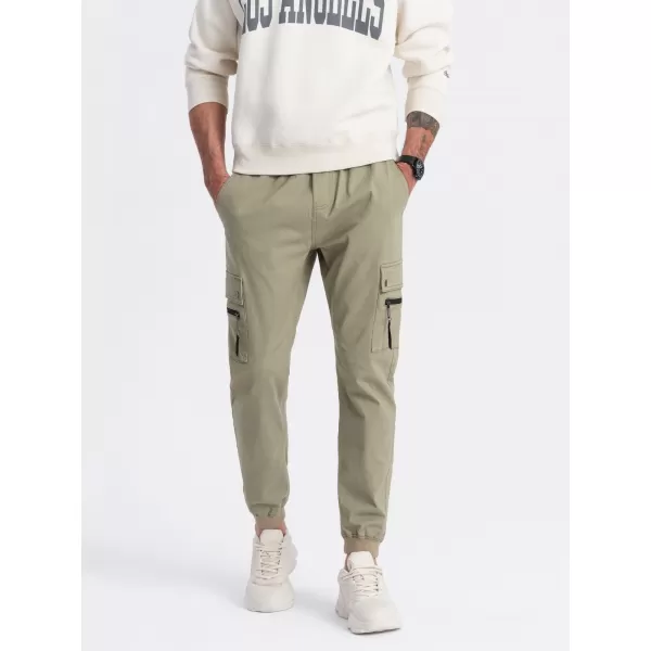  Pánske nohavice OMBRE om-pajo-0125 khaki 