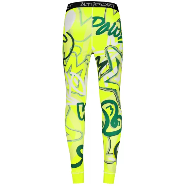  Prémiové pánske funkčné termo nohavice ALTISPORT VOJ/ALM054TER02 FLUORESCENČNÁ ZELENÁ 