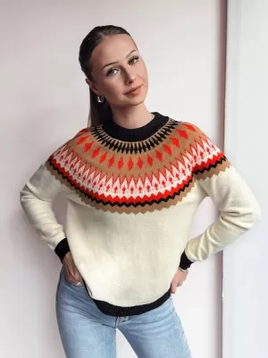 Dámsky sveter dstreet rubíj glow BEIGE
