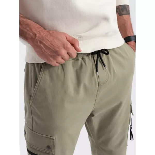  Pánske nohavice OMBRE om-pajo-0125 khaki 