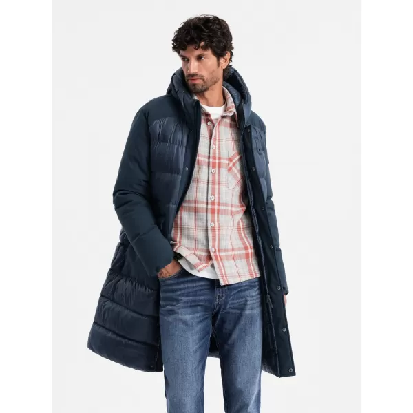  Pánska bunda OMBRE om-jalj-0165 NAVY MRUE 