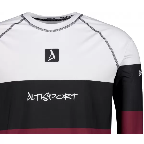  Prémiové pánske funkčné termo tričko s dlhým rukávom ALTISPORT VOJ/ALM051TER01 BORDOVÁ 
