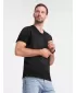 Pánske tričko OMBRE OM-TSCT-22SS-002 ČIERNA