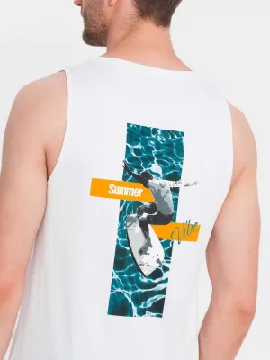 Pánske tielko OMBRE OM-TSTT-0191 WHITE