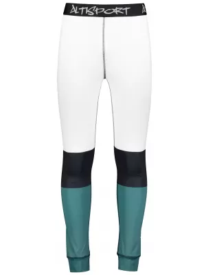 Prémiové pánske funkčné termo nohavice ALTISPORT VOJ/ALM051TER02 BIELA ZELENÁ